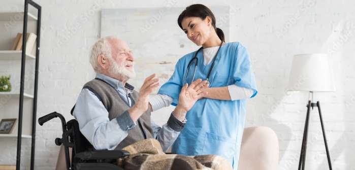 Soziale Berufe: Gute Karrierechancen nicht nur in der Pflege ( Fotolizenz : Adobe Stock- LIGHTFIELD STUDIOS )