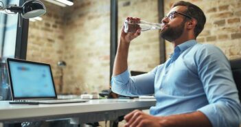 Genug trinken auf der Arbeit: diese Tricks helfen dabei. (Foto: Adobe Stock-Friends Stock)